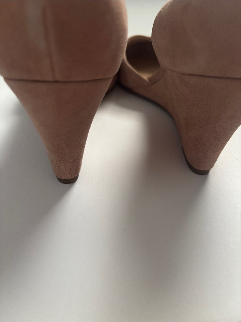 Franco Sarto Pointed-Toe Suede D'Orsay Heels in Nude - Picture 5 of 5